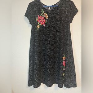 Derek heart faux embroidered polka dot sundress S cottagecore spring Easter